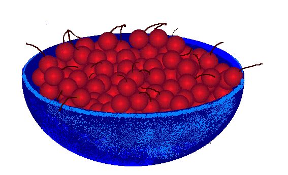 a large bowl of cherries
